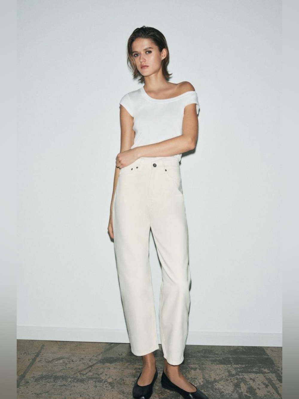 Zara Cream Jeans